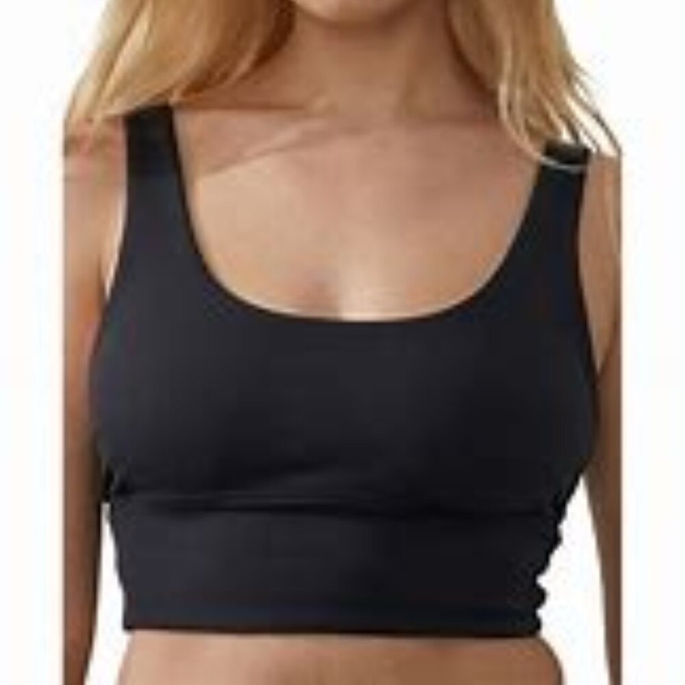 New COTTON ON Women's Ultra Soft Reversible Vestlette Top Black to Khaki NWT